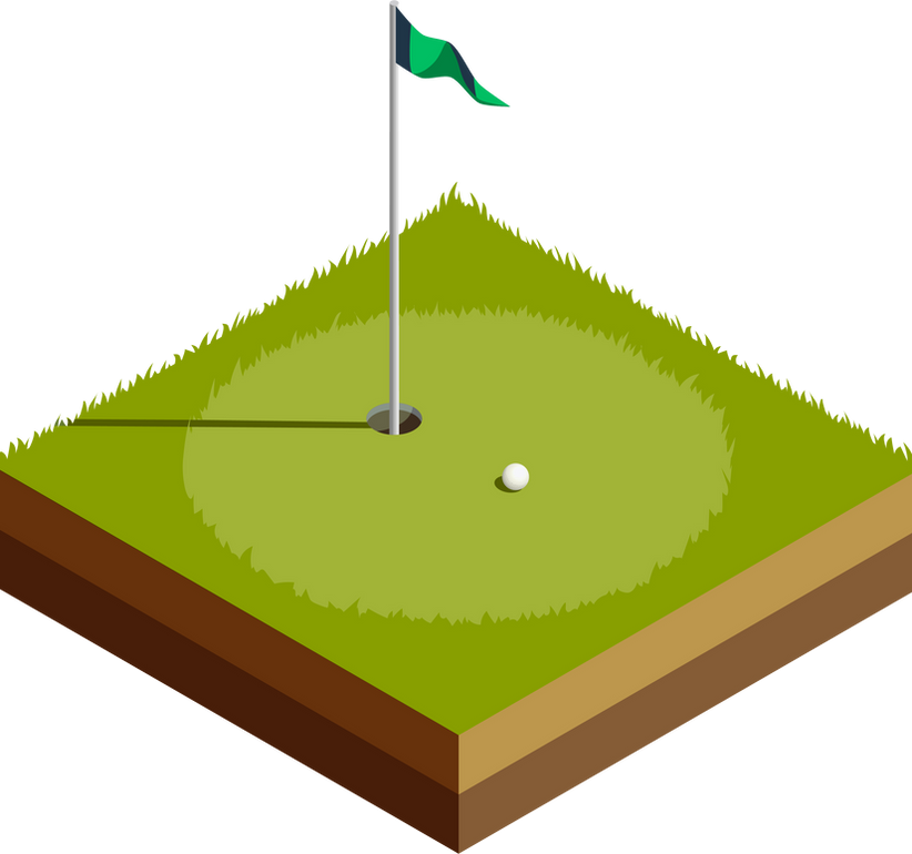 Putting-green-quality lawn illustration